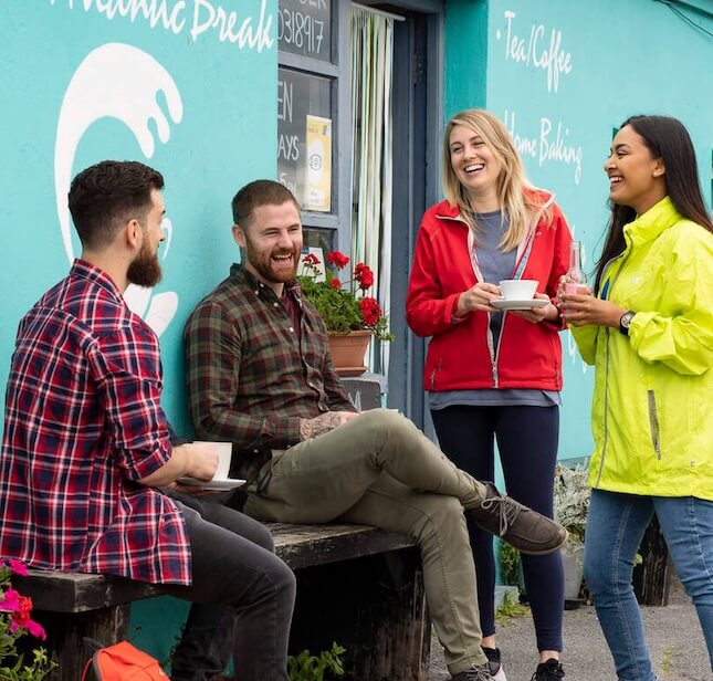 Group of friends at an outdoor café Doonbeg